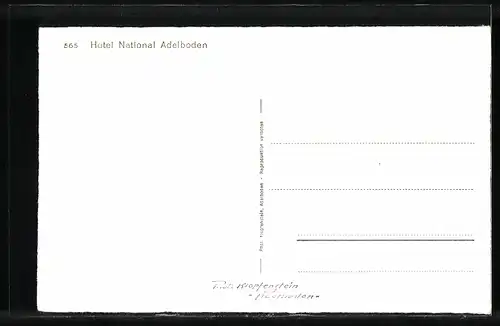 AK Adelboden, Hotel National