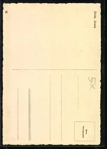 AK Zürich, Partie an der Urania