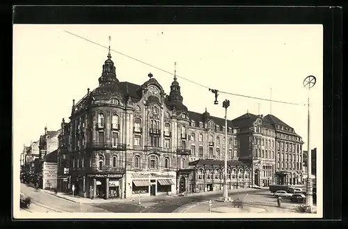 AK Erfurt, Hotel Erfurter Hof aus der Vogelschau