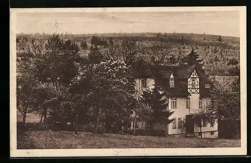 AK Anspach i. T., Gasthaus u. Pension zur Thalmühle A. Rühl aus der Vogelschau