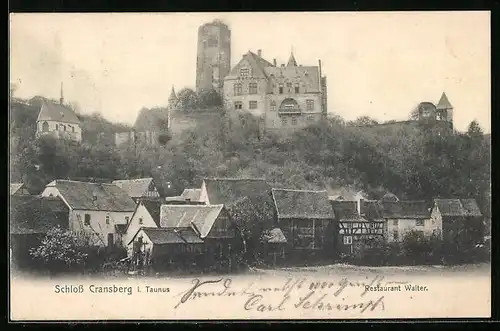 AK Cransberg / Taunus, Schloss und Restaurant Walter