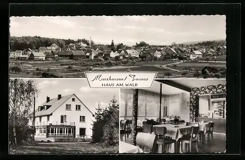 AK Merzhausen / Taunus, Gesamtansicht & Gaststätte Haus am Wald