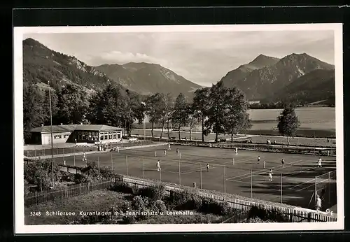 AK Schliersee, Kuranlagen mit Tennisplatz und Lesehalle