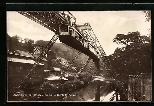 AK Barmen, Schwebebahn an der Haspelerbrücke