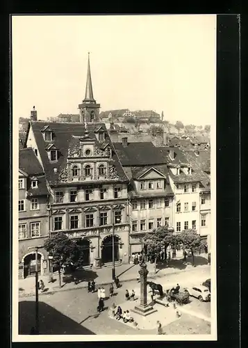 AK Erfurt, Haus zum roten Ochsen auf dem Fischmarkt