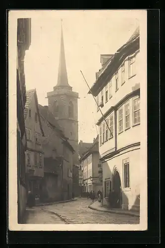 Foto-AK Erfurt, Häuser in der Allerheiligenstrasse