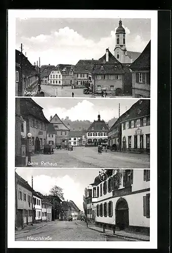 AK Riegel, Hauptstrasse, Rathaus