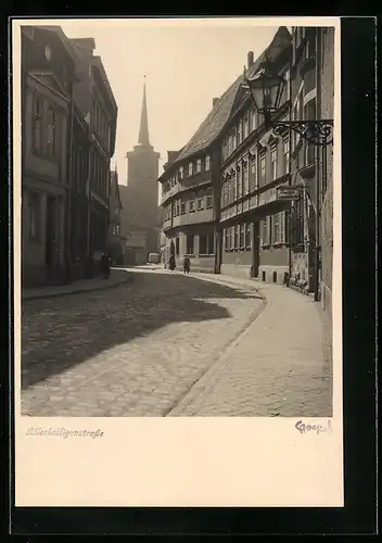 AK Erfurt, Einblick in die Allerheiligenstrasse