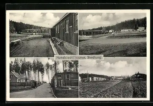 AK Hundstadt /Taunus, Partien aus der Siedlung