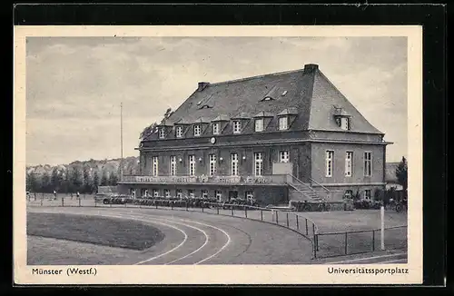 AK Münster i. W., Blick auf den Universitätssportplatz