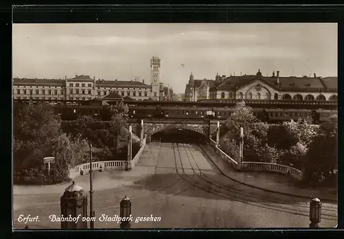 AK Erfurt, Bahnhof und Brücke