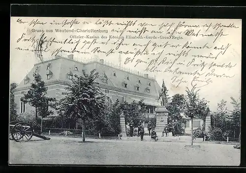 AK Berlin-Westend-Charlottenburg, Offizier-Kasino des Königin Elisabeth-Garde-Gren.-Regts.