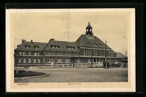 AK Hamborn, Ortspartie vor dem Bahnhof