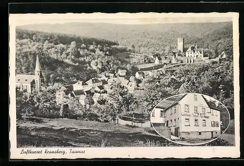 AK Kransberg /Taunus, Gasthaus zum Taunus von Alois Maibach, Panorama