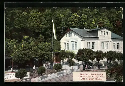 AK Postelwitz, Gasthof Postelwitz von Otto Felgner