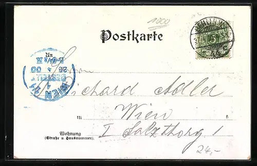 AK Berlin, Victoria-Café mit Billard-Saal