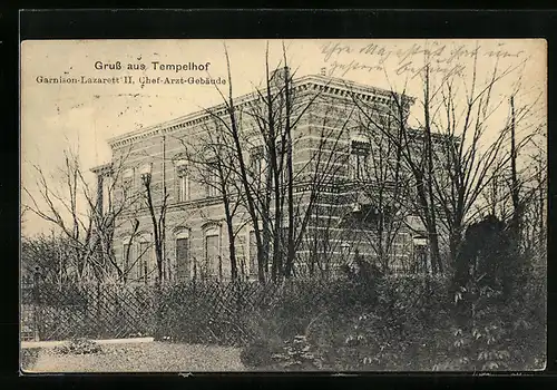 AK Berlin-Tempelhof, Garnison-Lazarett II, Chef-Arzt-Gebäude