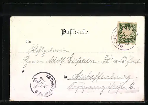 AK Münchner Schäfflertanz 1900, Volkstanz, Faustin Bauer Vortänzer