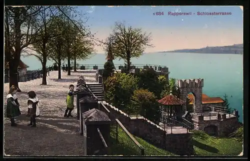 AK Rapperswil, Blick von der Schlossterrasse