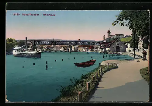 AK Schaffhausen, Partie am Rheinquai