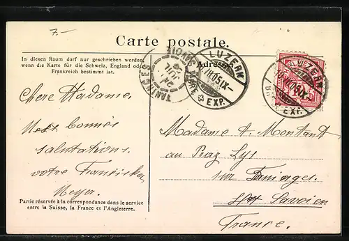 AK Luzern, Schweizerhofquai mit Pilatus