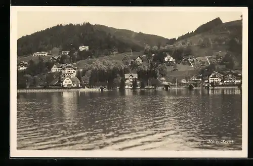 AK Mitten-Aegeri, Blick auf den Ort vom See aus