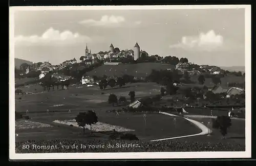 AK Romont, vue de la route de Siviriez