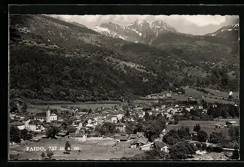 AK Faido, Ortsansicht mit Panorama