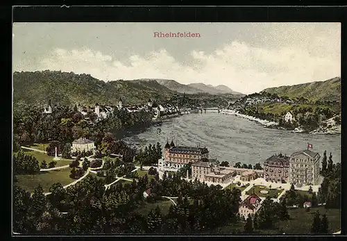 AK Rheinfelden, Gesamtansicht aus der Vogelschau
