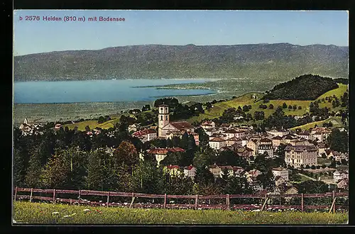 AK Heiden, Gesamtansicht mit Bodensee