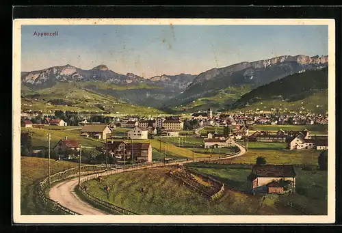 AK Appenzell, Panorama der Ortschaft