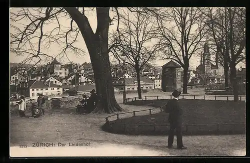 AK Zürich, Ortsansicht mit Lindenhof