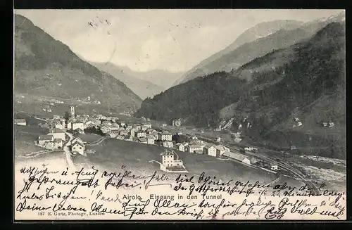 AK Airolo, Eingang in den Tunnel