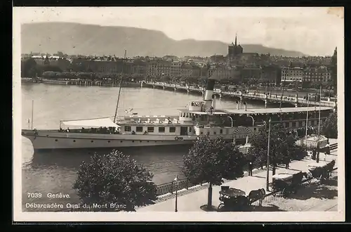 AK Genève, Debarcadere Quai du Mont Blanc