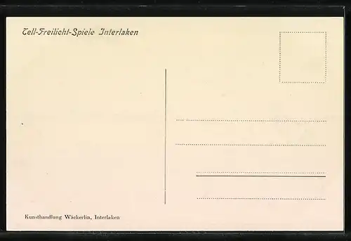 AK Interlaken, Tell-Freilicht-Spiele, Apfelschuss-Scene