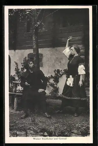 AK Interlaken, Tell-Freilicht-Spiele, Werner Stauffacher und Gertrud