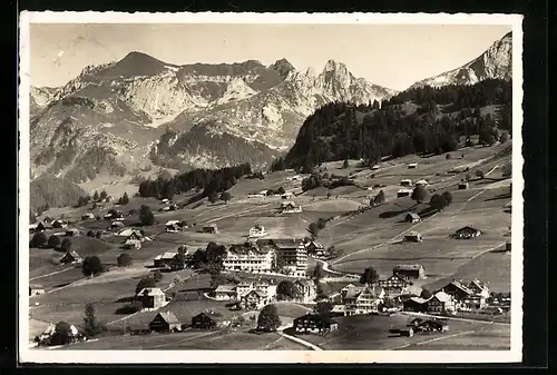 AK Wildhaus-Lisighaus, Totalansicht aus der Vogelschau