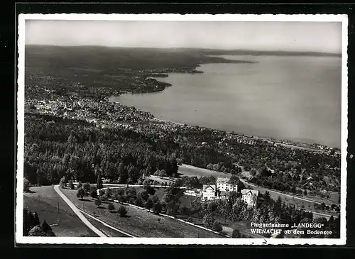 AK Wienacht ob dem Bodensee, Flugaufnahme Landegg