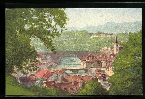 AK Bern, kleine & grosse Nydeckbrücke