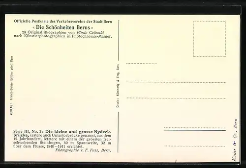 AK Bern, kleine & grosse Nydeckbrücke