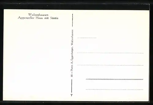 AK Walzenhausen, Appenzeller Haus mit Bergpanorama