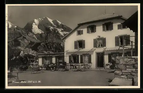 AK Niesen-Kulm, Hotel Niesen-Kulm mit Terrasse