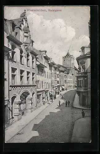 AK Rheinfelden, Marktgassse, von oben gesehen