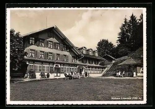 AK Sumiswald, Kurhaus Lüderenalp mit Gästen