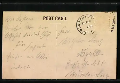 AK Passagierschiff SS George Washington im Abendlicht