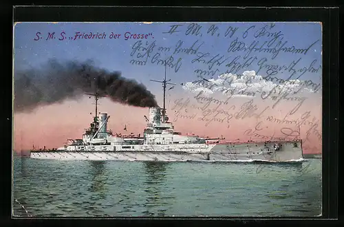 AK Kriegsschiff SMS Friedrich der Grosse