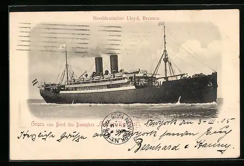 AK Passagierschiff Grosser Kurfürst auf See