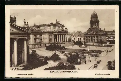 AK Berlin, Gendarmenmarkt mit Staatlichem Schauspielhaus