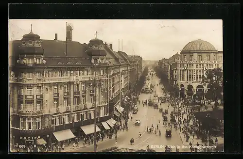 AK Berlin, Blick in die Königgrätzerstrasse