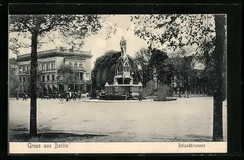 AK Berlin-Tiergarten, Kemperplatz mit Rolandbrunnen